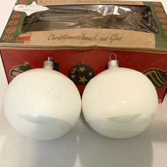 Vitbis Poland Handmade Glass Ball Christmas Ornaments Gone Elfing Set Of 2 - Picture 2 of 8